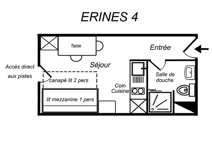 Les Erines アパート メリベル
